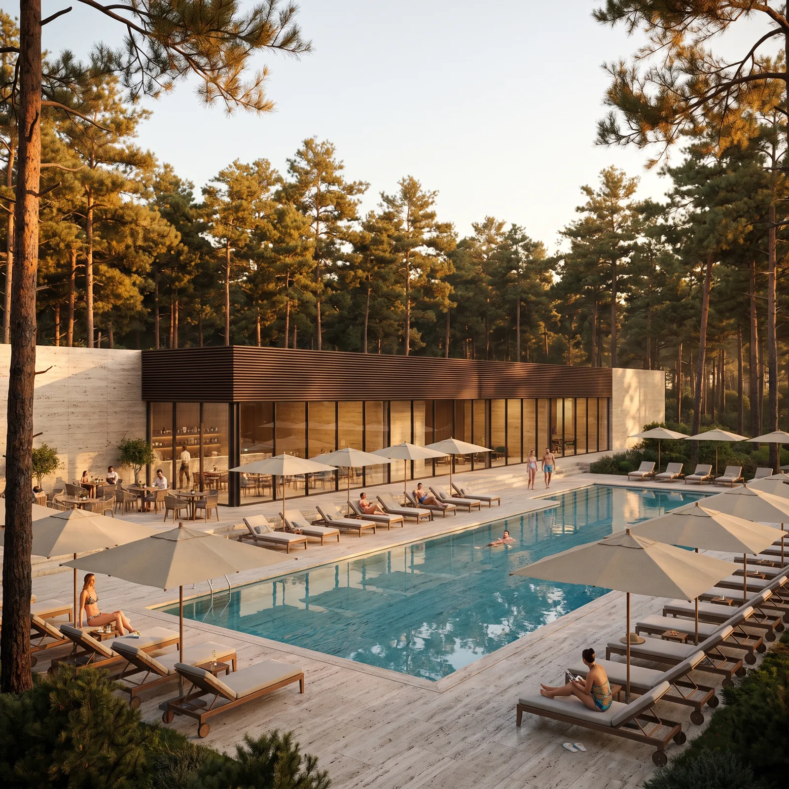 Residents-only outdoor pool and clubhouse