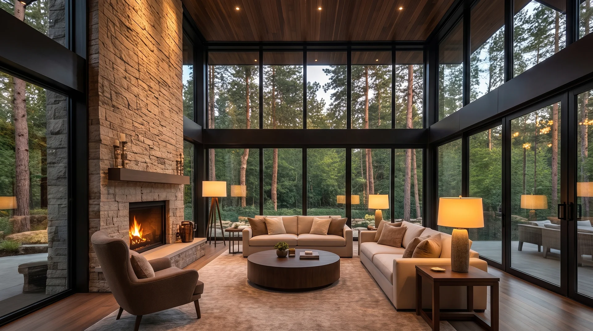 Double-height living room