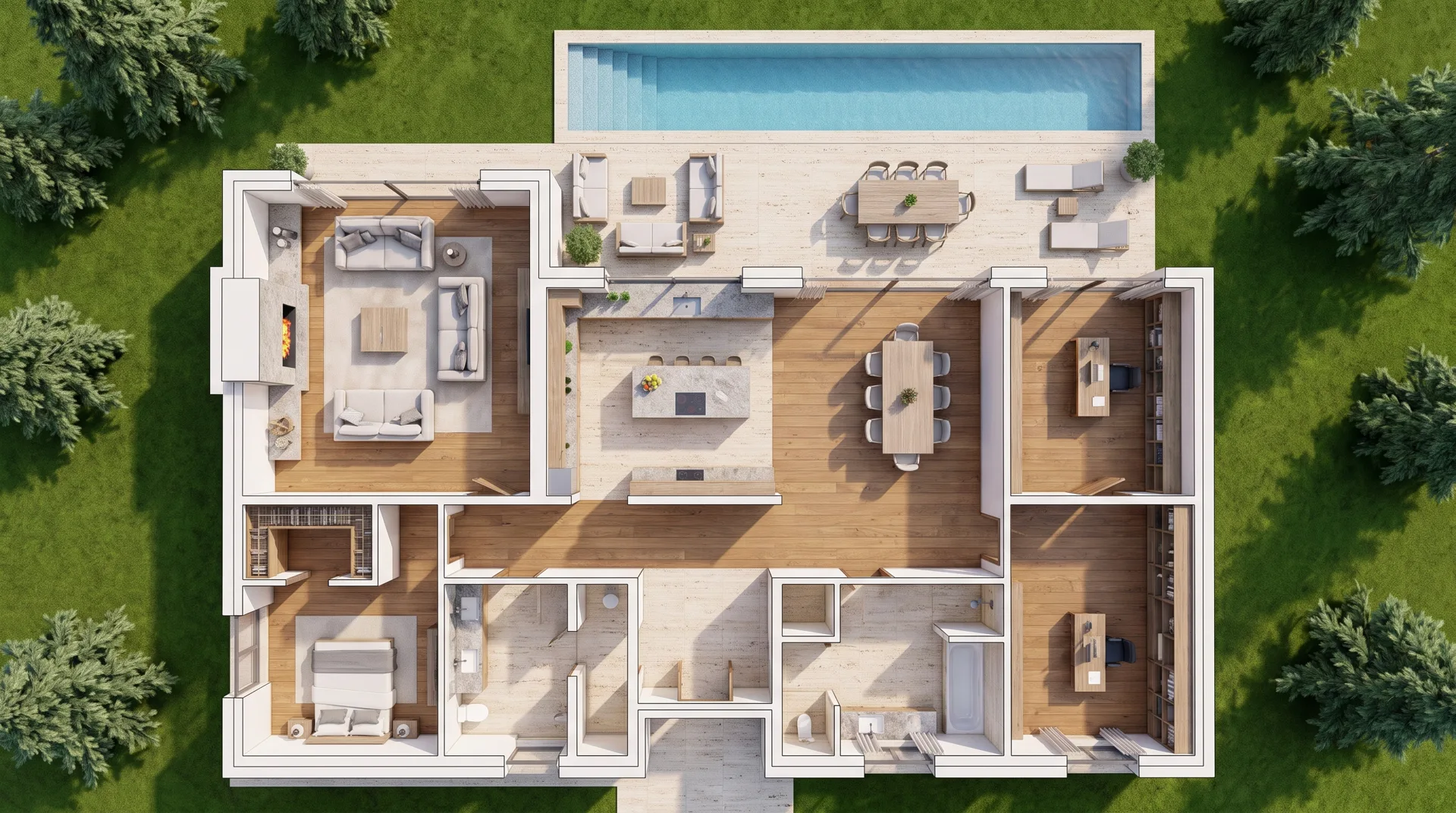 Type A ground floor plan